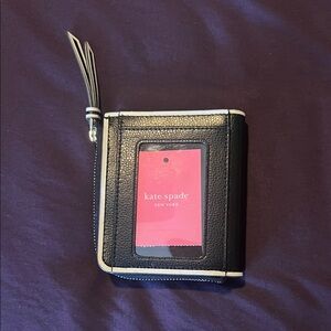Kate Spade Black and White Wristlet Wallet
